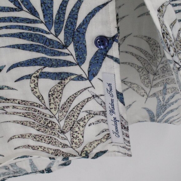 Robert graham shirt mens 4XL Mar Azul Gauze Cotton Cheetah Palm Leaf classic fit - Picture 4 of 16